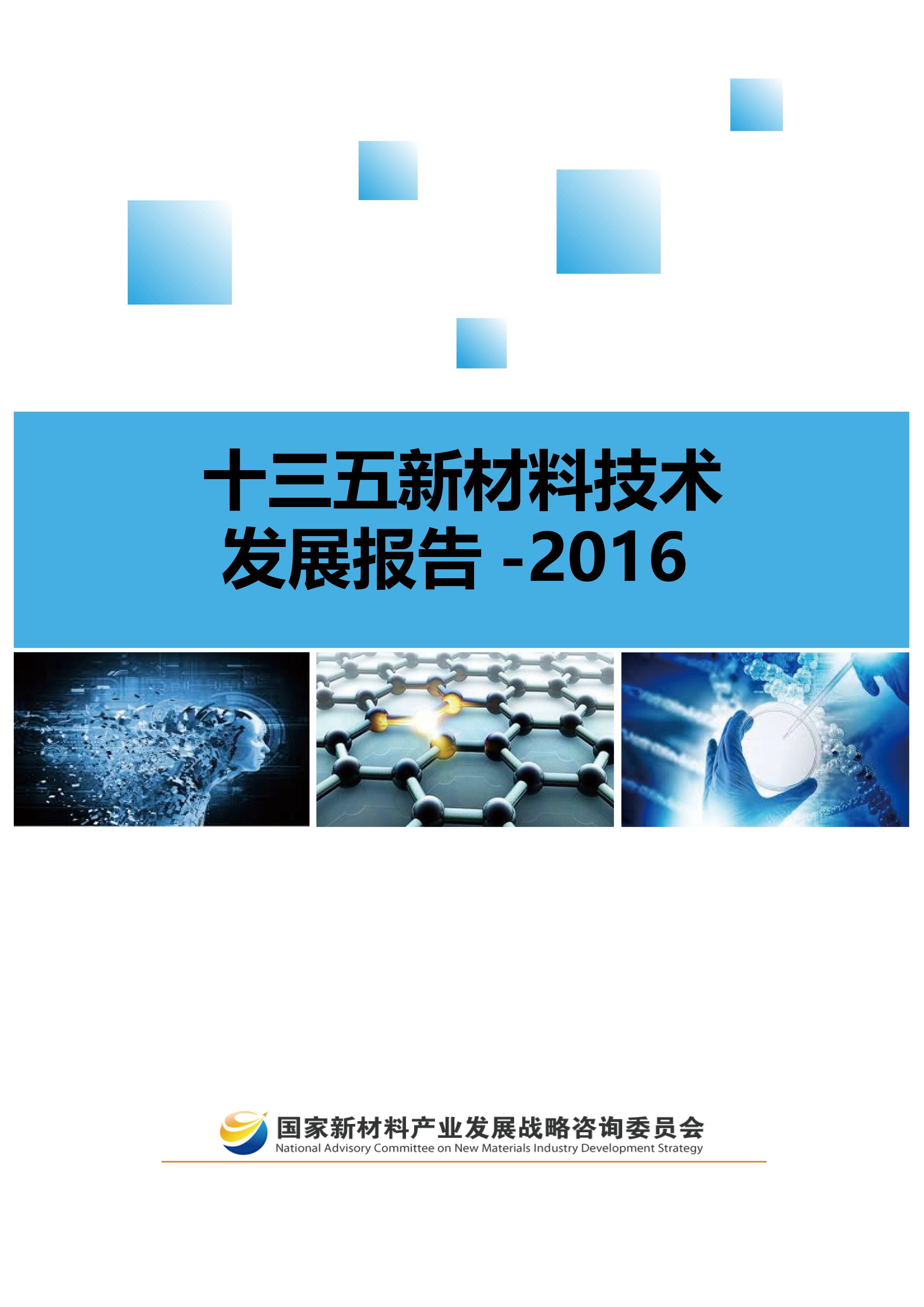 十三五新材料技術(shù)發(fā)展報告白皮書 技術(shù)創(chuàng)新與未來展望